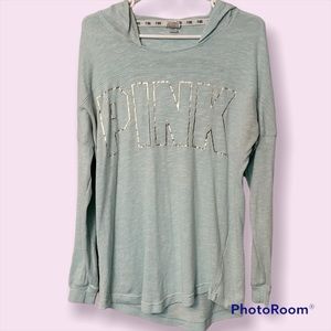 PINK Hoodie w/ Cut Out. Size Medium